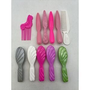 Vintage Lot of Barbie and Other Misc Brushes Lot